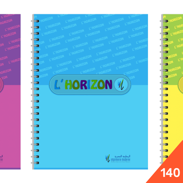 Cahier L'horizon 140 Pages Petite Carreaux