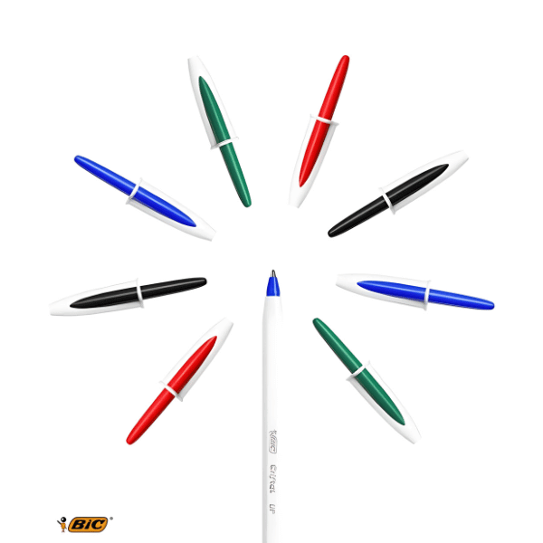 4 Stylos bille BIC Cristal Up